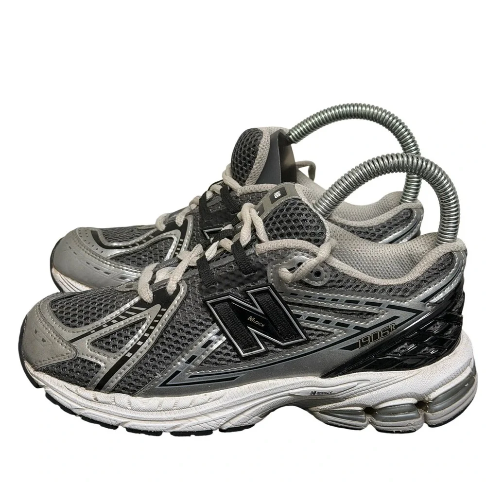 New Balance Sneakers Kids 1906R Grey Silver Running Shoes EUC